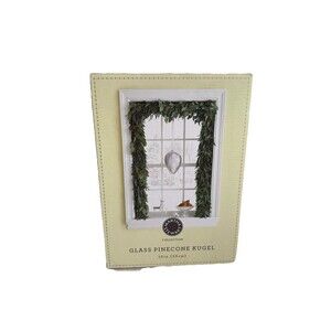 Martha Stewart Collection Large 10” Glass Kugel Christmas Ornament Pinecone